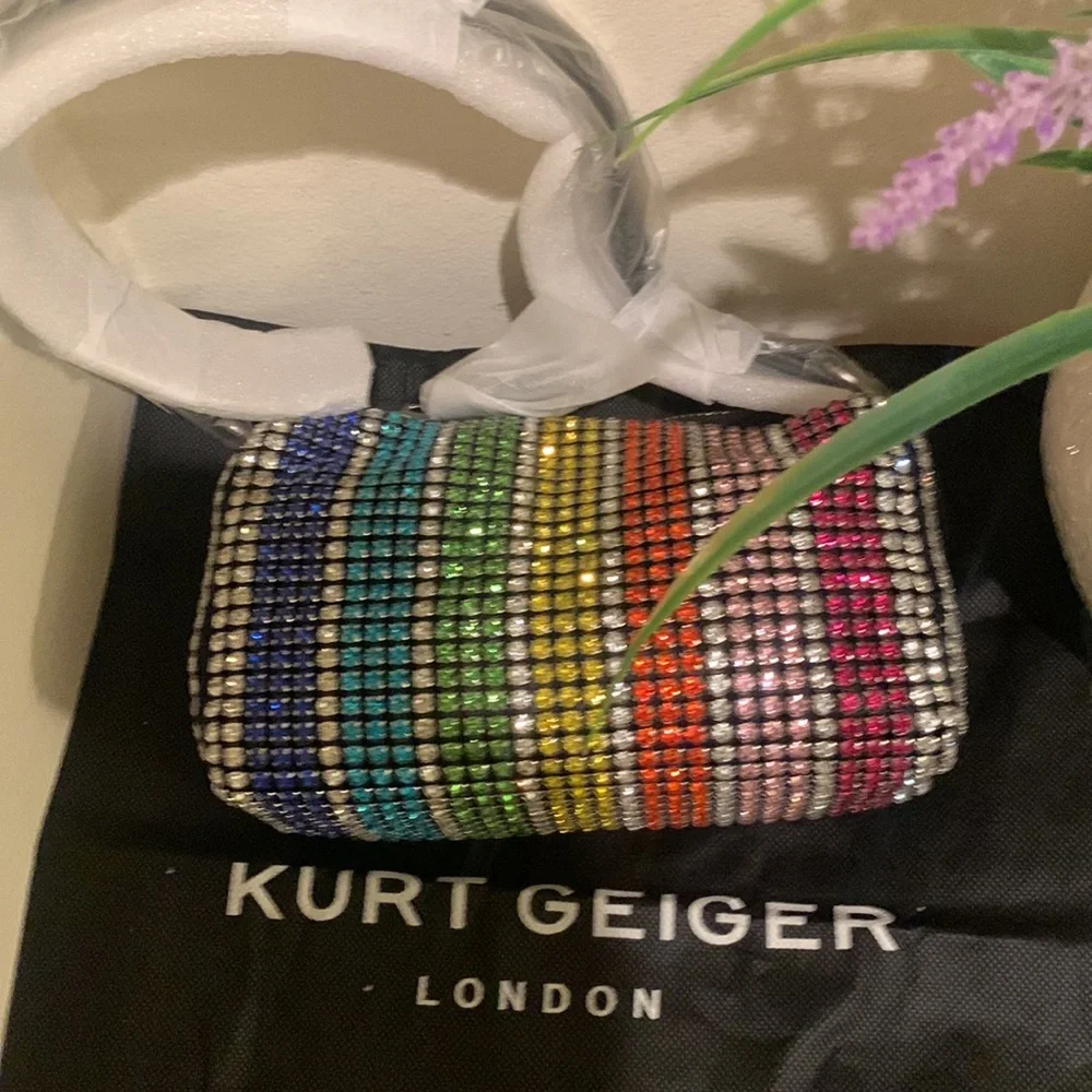 Kurt Geiger London Party Pochette Crystal Shoulder Bag - Picture 14 of 17